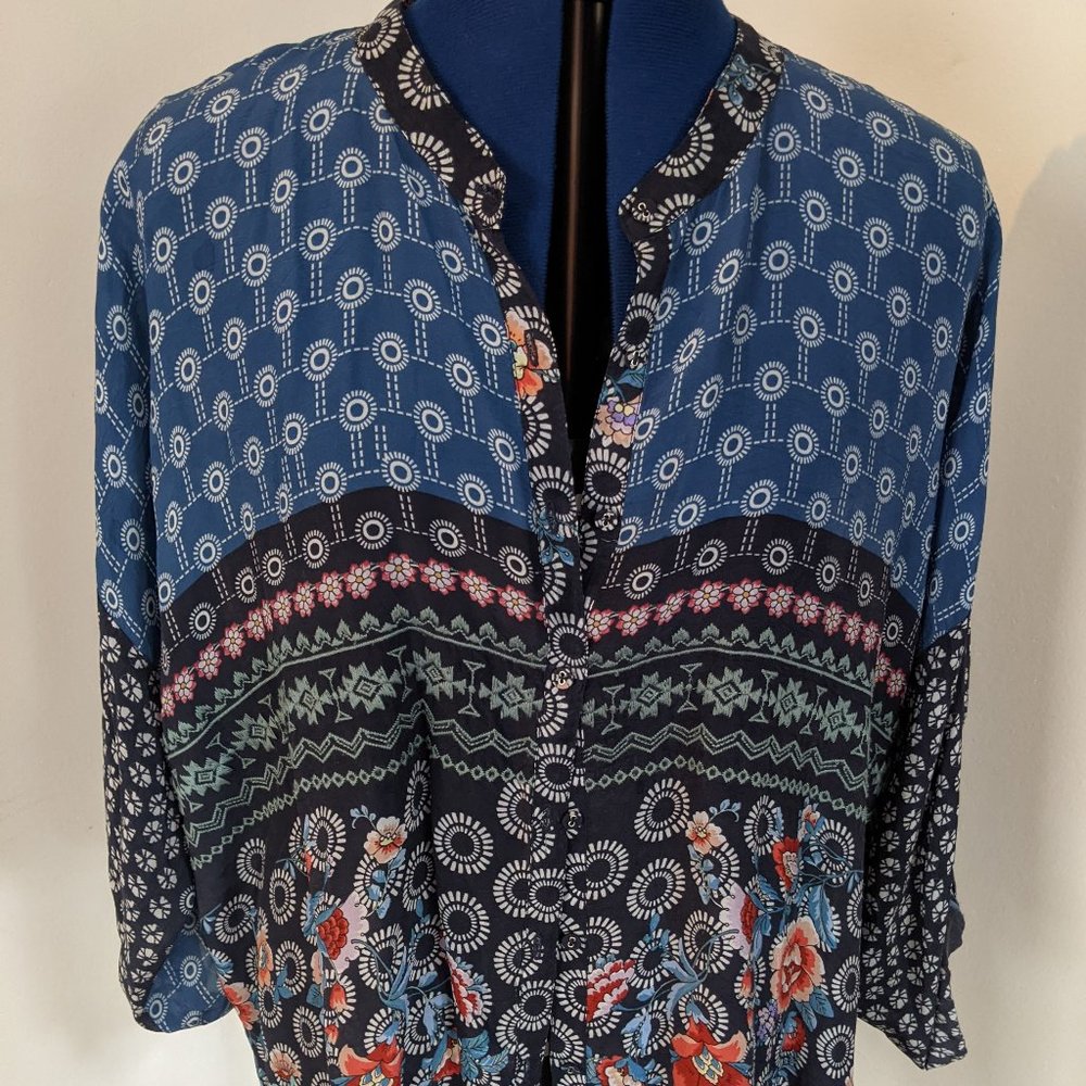 Beautiful Johnny Was floral print top